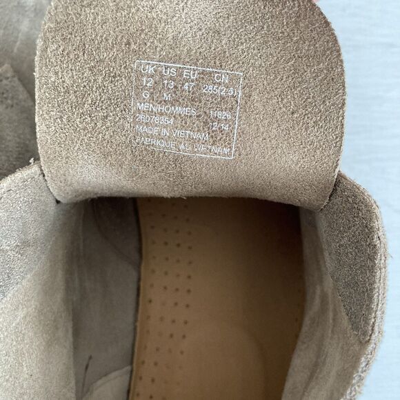 Clarks Mens Desert Chukka Boots Tan Suede Leather Chukka Boots Size 13 Lace Up - Picture 11 of 12